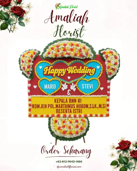 Papan Bunga Pernikahan Margopatut